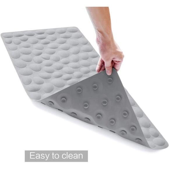 Non-Slip Bathtub Mat OTHWAY Soft Rubber Bathroom Bathmat with Strong Suction - Picture 11 of 14